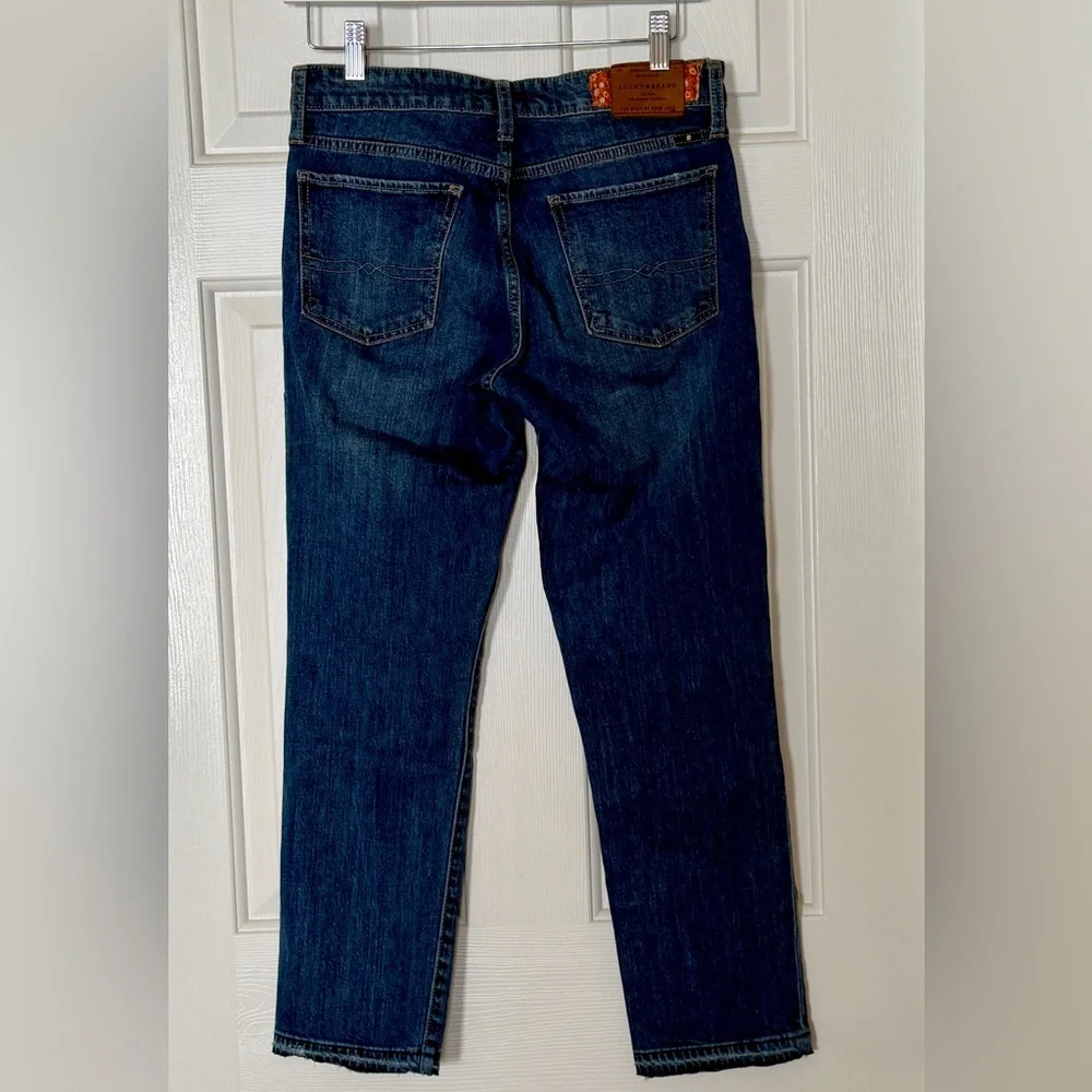 Lucky Brand Handcrafted Patchwork Jeans Size 27 / 4 Boho Quilt Denim